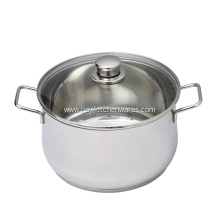 Cooking Pots with Flat Glass Cover